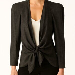 Étoile Isabel Marant Charcoal Gray Tie-Front Draped Blazer Size 2 (US Small/Med)